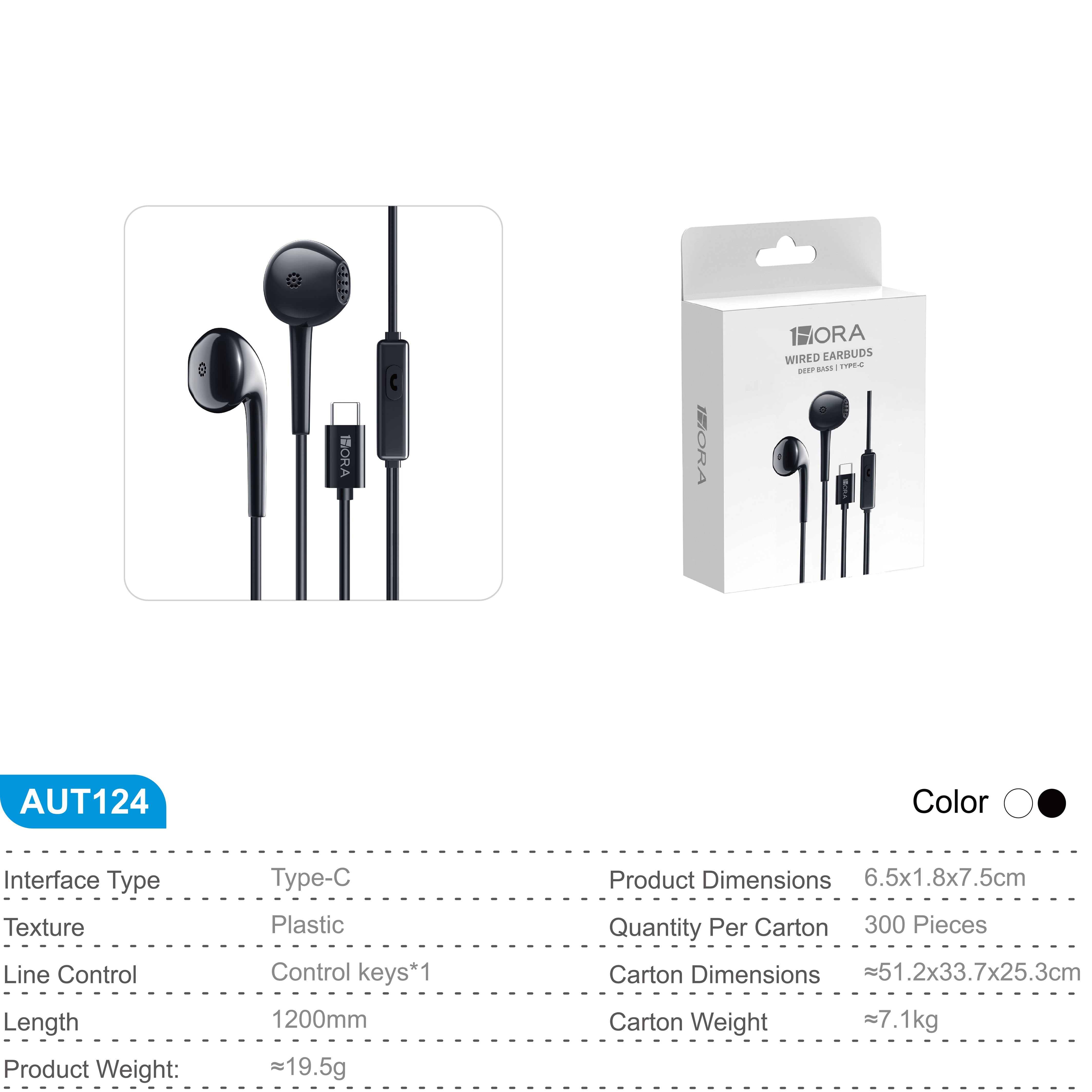 AUT124N CUFFIE CABLATE TYPE-C