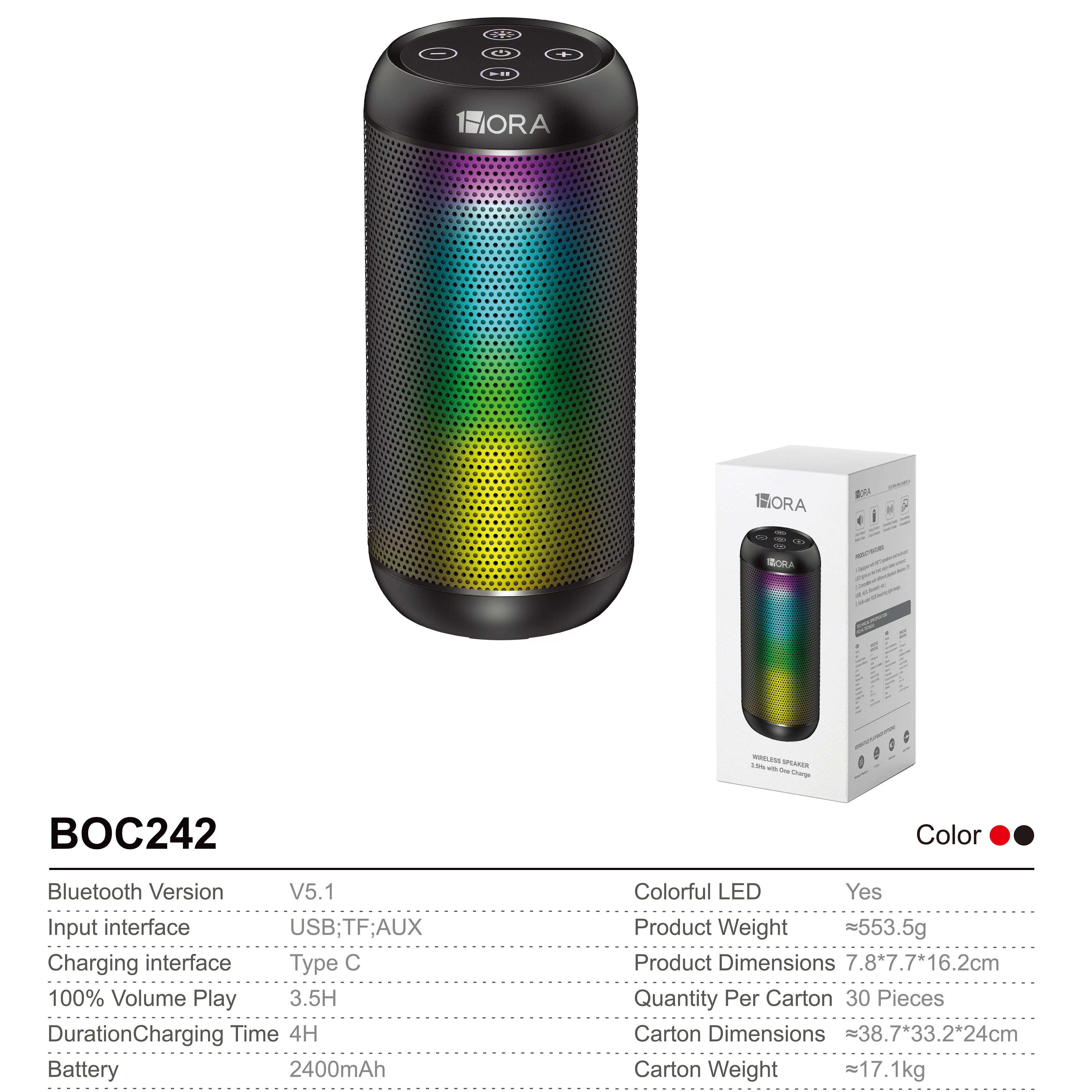 BOC242N Altoparlante Bluetooth