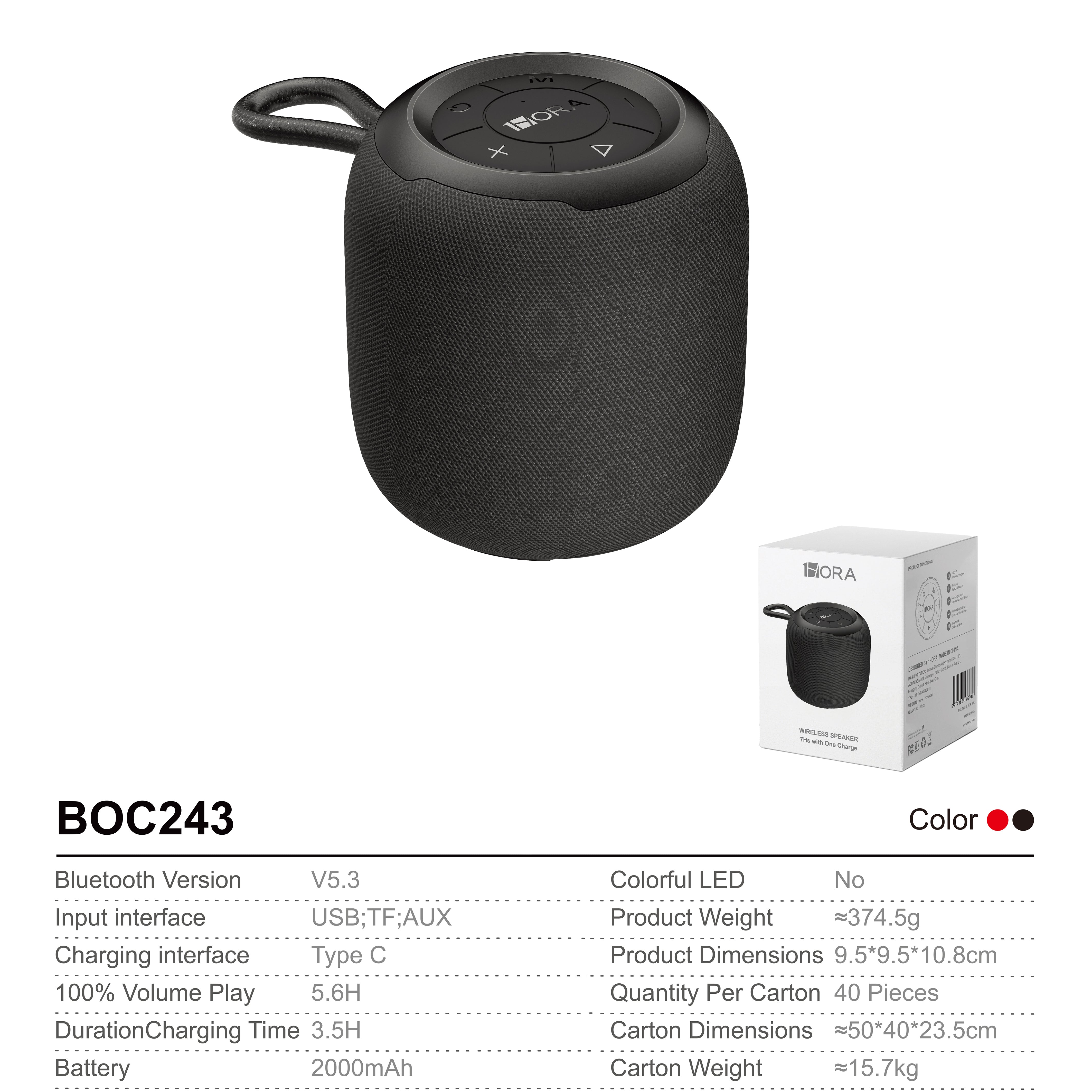 BOC243N Altoparlante Bluetooth